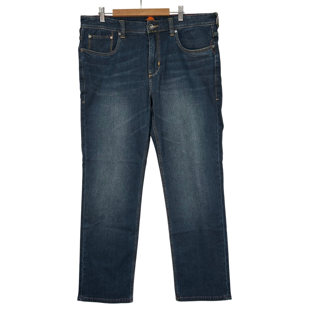 Tommy Bahama Straight Leg Jeans Mens 36x30 Blue Dark Wash Denim Indigo Coastal